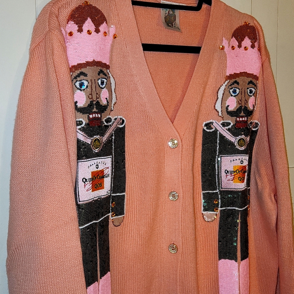 NWOT Queen of sparkles nutcracker Cardigan sweater